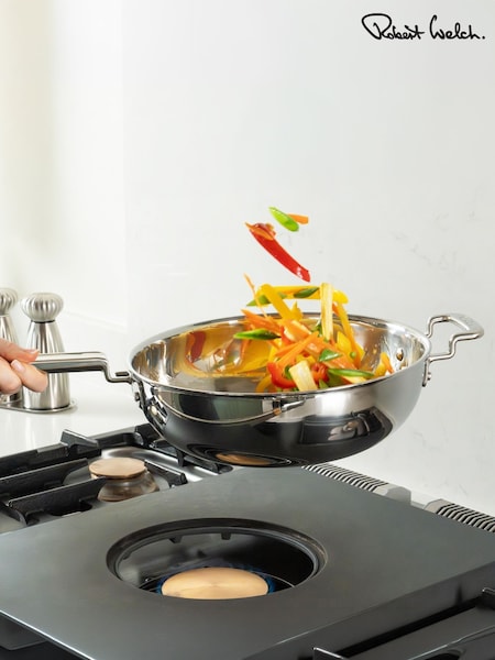 Robert Welch 316 Series Cookware Wok With Lid 28cm