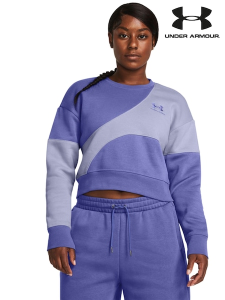 Under Armour Blue Essential Fleece Crop Crew Sweatshirt (860398) | €27