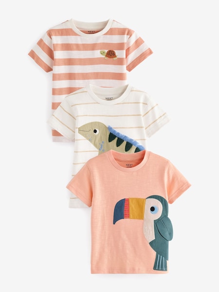 Pfirsich, pink - 100% Cotton Short Sleeve Character T-Shirts 3 Pack (3mths-7yrs) (860812) | 16 € - 19 €