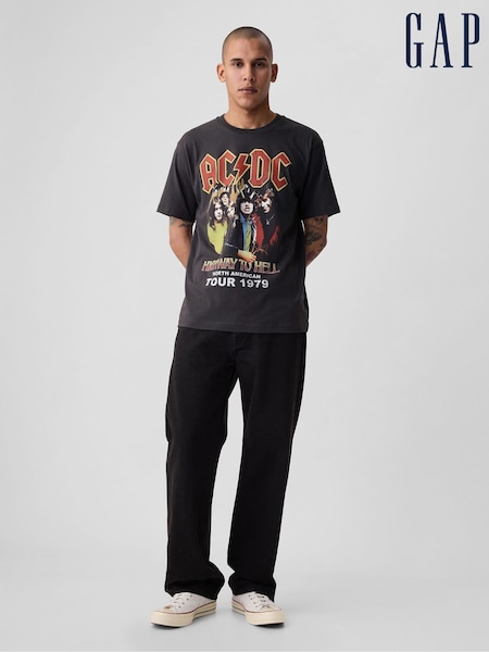 Gap Grey ACDC Cotton Graphic Short Sleeve T-Shirt (861062) | €16