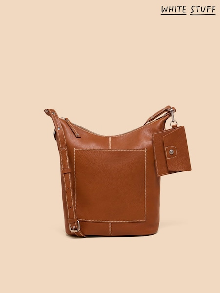 White Stuff Brown Fern Leather Cross-Body Bag (861512) | €87