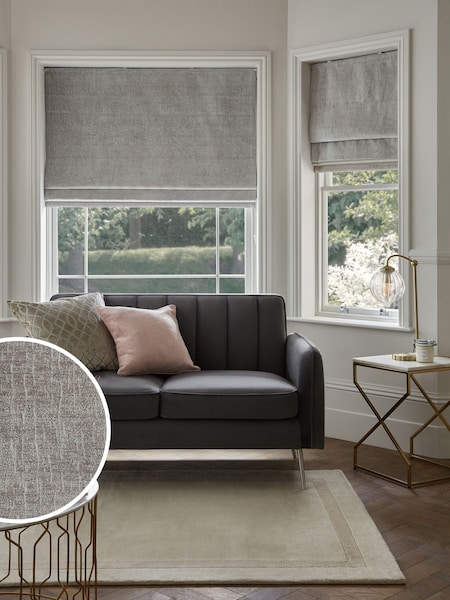 Silver Grey Ready Made Roman Blind Heavyweight Lined Chenille (861899) | €19.50 - €45