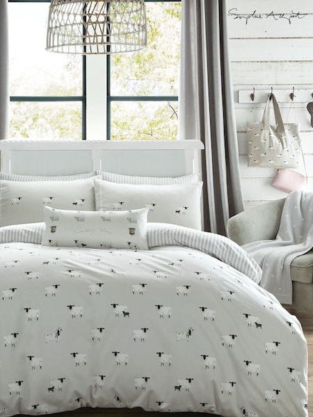 Sophie Allport Oatmeal Sheep 100% Cotton Duvet Cover And Pillowcase Set (862261) | $69 - $127