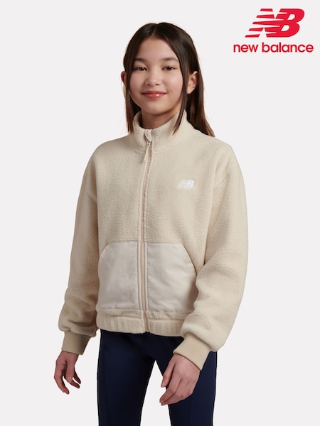 Cream - New Balance Borg Zip Jacket
