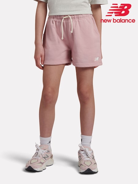 Rose poudré - New Balance Short à petit logo