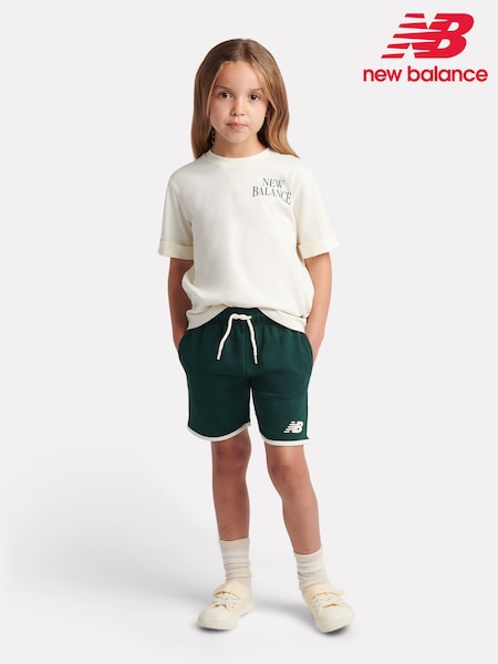 Cream - New Balance Athletics Arched T-shirt & Shorts Set
