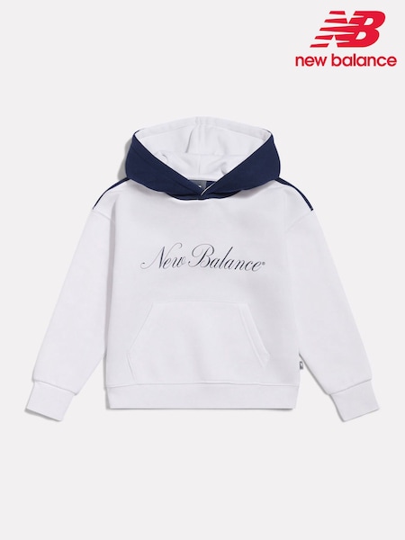 أبيض - هودي Academy Crest من New Balance