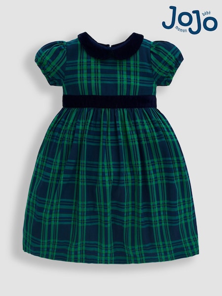 JoJo Maman Bébé Green Tartan Party Dress (8628Q1) | AED243 - AED295