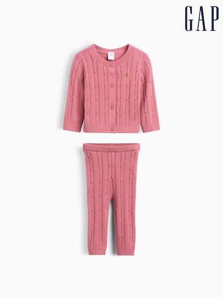 Rozā - Gap Cable-knit Cardigan Outfit Set (0-24mths)