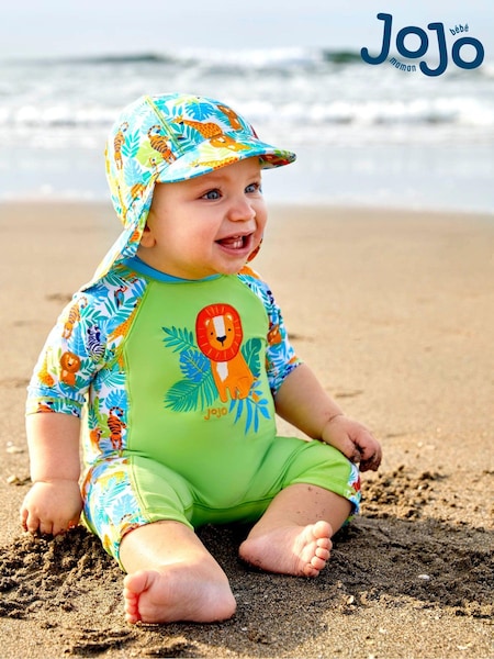 JoJo Maman Bébé Green Jungle UPF 50 1-Piece Sun Protection Suit (862961) | €40
