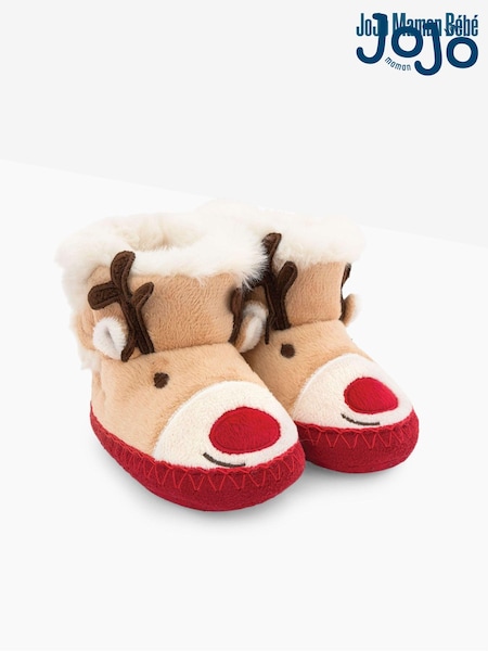JoJo Maman Bébé Fawn Cosy Reindeer Slipper Boots (8632H8) | €29