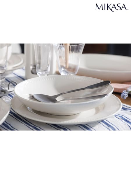 Mikasa Set of 4 White Cranborne Stoneware Pasta Bowl (863494) | €49