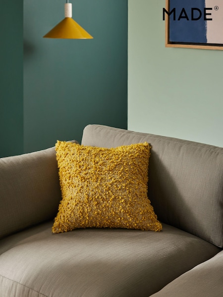 MADE.COM Yellow Agda Cosy Boucle Cushion (863895) | €29