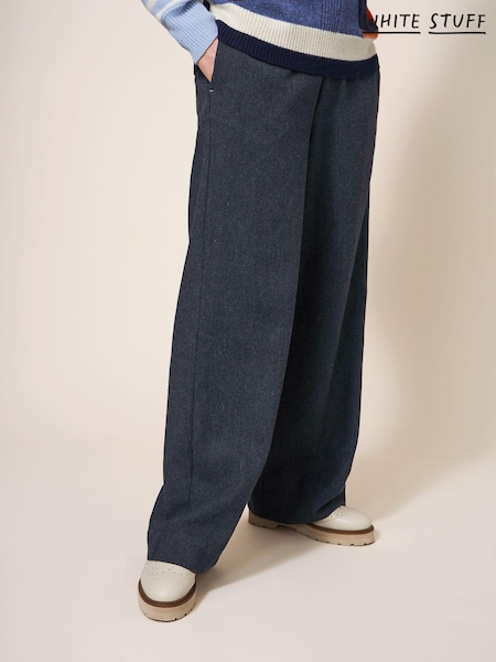 Gri - Pantaloni largi din tweed White Stuff Belle (864221) | 260 LEI