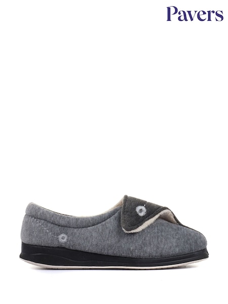Pavers Grey Ladies Touch Fasten Full Slippers With Permalose Sole (864367) | 1,502 UAH