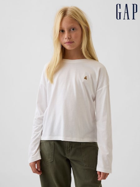 White - Gap Oversized Long Sleeve T-shirt (4-13yrs)
