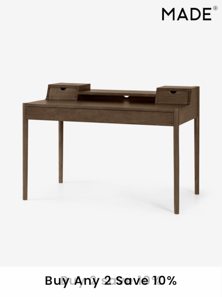 MADE.COM Dark Stain Oak Leonie Wide Office Desk (864824) | €756