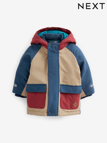 Blau mit Farbblockdesign - Shower Resistant Parka Coat (3mths-7yrs) (865103) | 12 € - 13 €