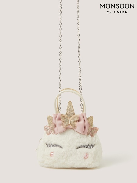 Bijela - Monsoon Luna Fluffy Unicorn Bag