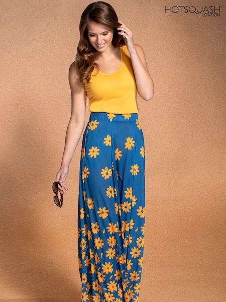 Sininen - Hot Squash Box Pleat Maxi Skirt (865394) | €140