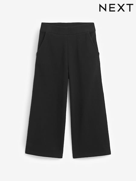 أسود - Wide Leg Jersey Trousers (3-16yrs) (865812) | ‏42 ر.س.‏ - ‏72 ر.س.‏
