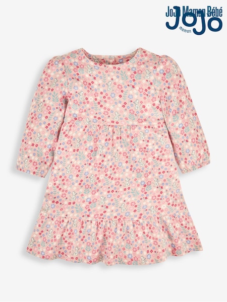 JoJo Maman Bébé Girls' Pretty Mouse Floral Tiered Dress (865946) | 36 €