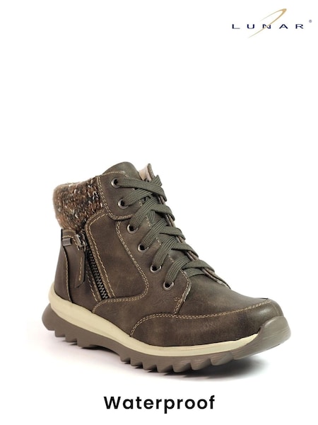 Lunar Buttermere Taupe Waterproof Brown Ankle Boots (866241) | 503 LEI