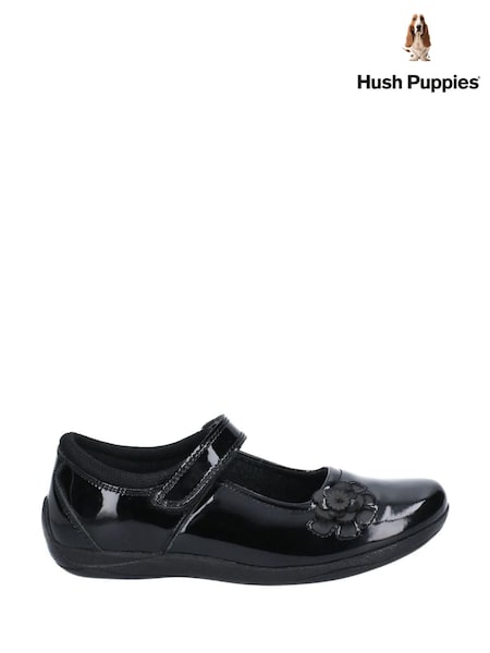 Hush Puppies Black Jessica Junior School Shoes (866498) | €70 - €74