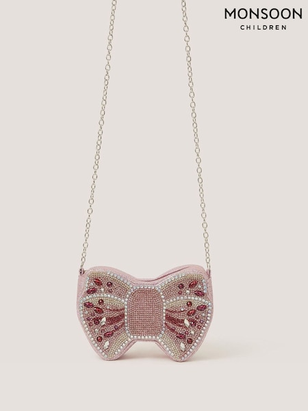 Pink - Monsoon Rhinestone Bow Bag