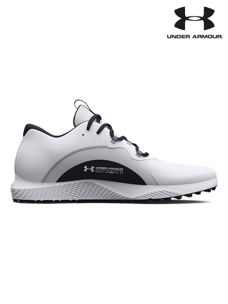 Under Armour White Golf Charged Draw 2 Short Length Shoes (867373) | SGD 165