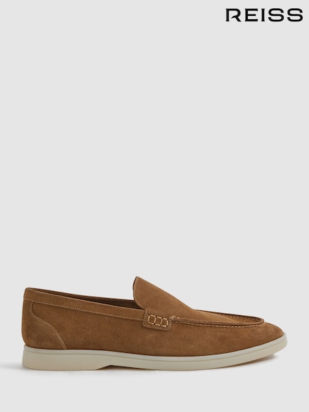 Reiss Stone Kason Suede Slip-On Loafers (867607) | € 278