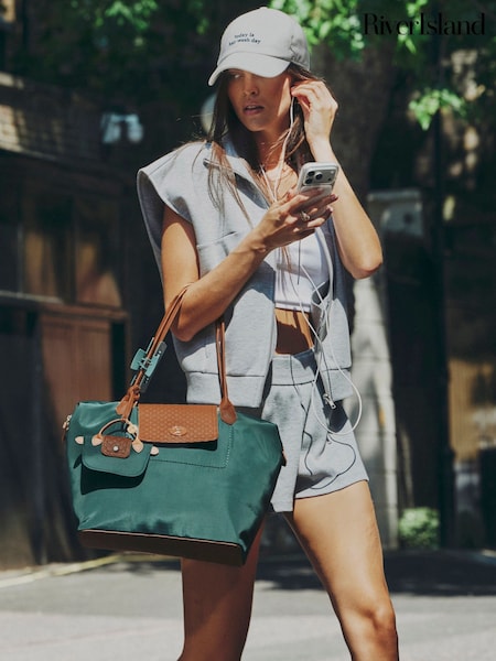 verde - River Island Esme Pu Flap Shopper Bag