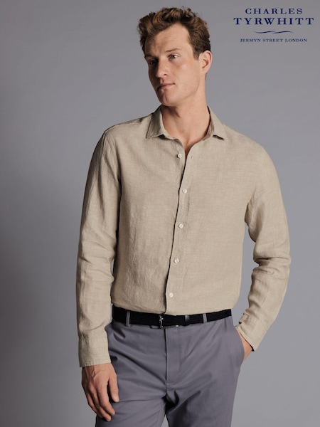 Charles Tyrwhitt Packable Rainfoil 100% Linen Shirt (869498) | R$ 740