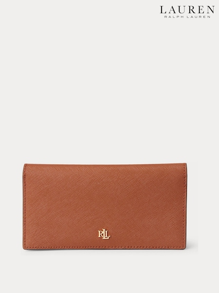 Ruda - Lauren Ralph Lauren Crosshatch Leather Slim Wallet-wlt-med Purses
