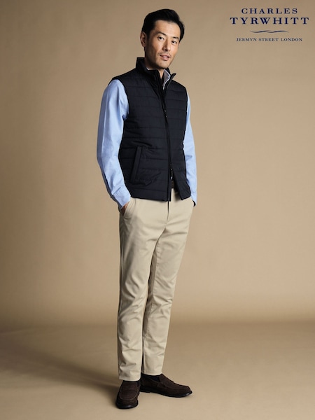 Charles Tyrwhitt Blue Weight Quilted Gilet (869895) | R$ 985