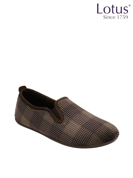 Lotus Check-print Full Slippers (870015) | €71
