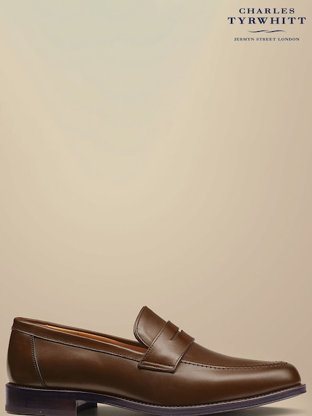 Коричневый - Charles Tyrwhitt Leather Saddle Loafers (870227) | €199