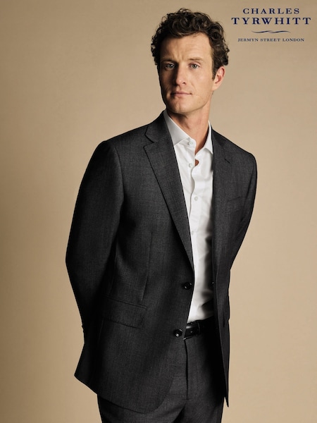 Charles Tyrwhitt Grey Slim Fit Stretch Birdseye Suit (870384) | €329