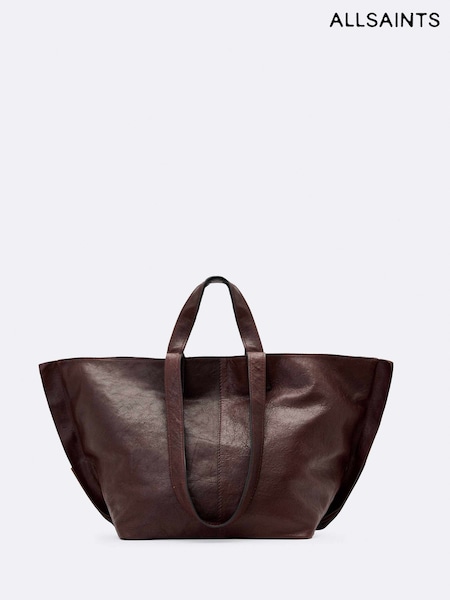 Red - Allsaints Lutece Leather Tote