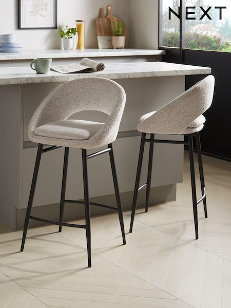 Casual Bouclé Light Natural Hewitt Bar Stool (870753) | €205