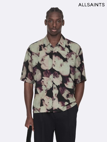 Black - Regular Allsaints Tulip Short Sleeve Shirt