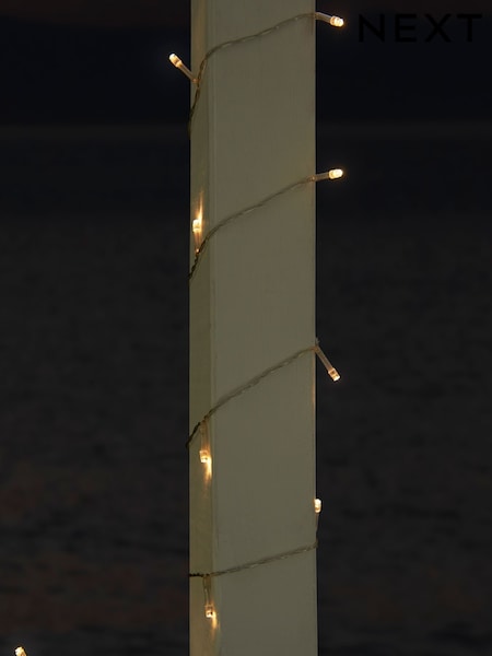Clear Solar Warm White Outdoor Line Lights 12M Set of 100 (871172) | €15.50