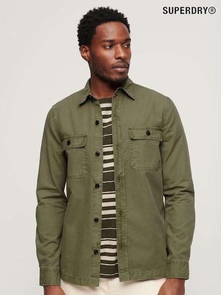 Verde - Cămașă în stil militar cu mânecă lungă Superdry (871346) | 327 LEI