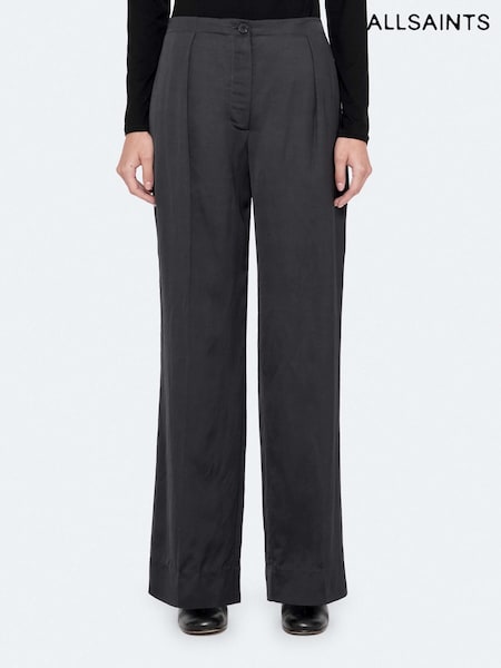 Black - Allsaints Satin Trousers