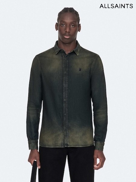 Blue - Regular Allsaints Gleason Denim Shirt