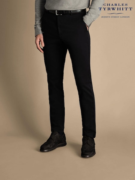 Charles Tyrwhitt Black Classic Fit Ultimate non-iron Chino Trousers (871738) | €118