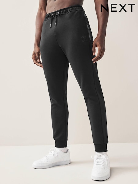 Black Athleisure Cuffed Joggers (871749) | CA$70