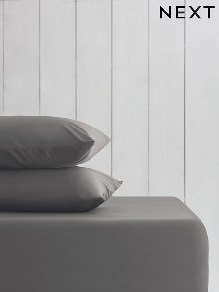 Grey Charcoal Cotton Rich Deep Fitted Sheet (871880) | €13 - €21
