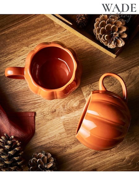 Wade Set Of 2 Pumpkin Mugs