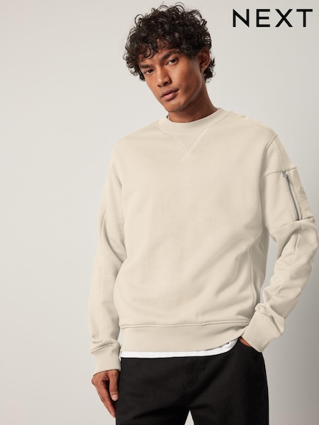 Ecru Utility Crew Sweatshirt (872190) | €17.50